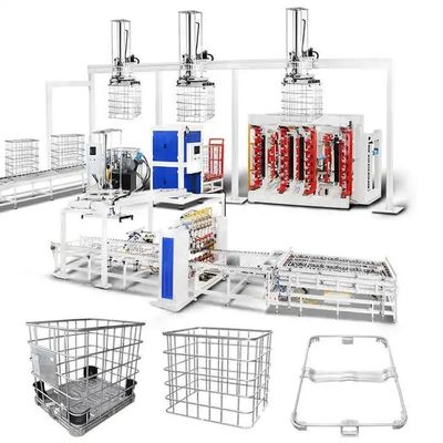 Εργοστάσιο IBC Πλέγμα IBC Κλωβός Πλαίσιο Ενδιάμεσο Δοχείο Χύδην Σιδερένιος Σωλήνας Πλέγμα Μηχανή Αυτόματη Γραμμή Παραγωγής