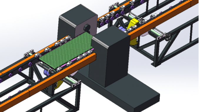 Τρίνταφάρ Ατσάλινα Πίνακα Ραδιενεργοποιητική Γραμμή Παραγωγής Προσαρμόσιμο πάχος πτερυγίου 11
