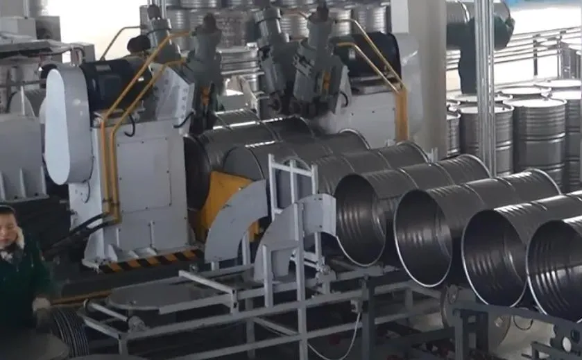 Μηχανή κατασκευής βαρελιών από χάλυβα 200L 1